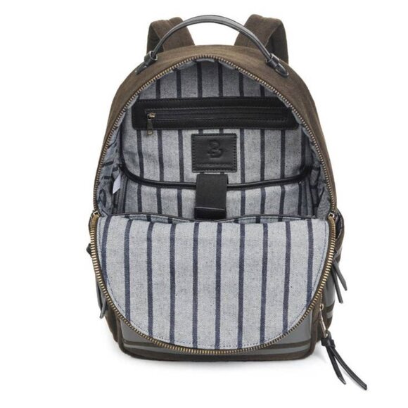 NWT Porter + Bond Otis Wool Backpack Olive Drab Green Men's Back to School - Picture 4 of 15
